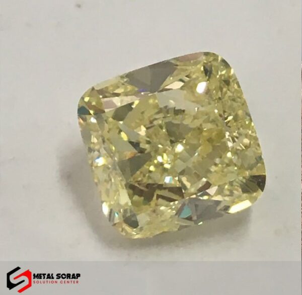 5.01Cts Fancy Yellow Loose Diamond Natural Color Cushion Cut GIA Certified