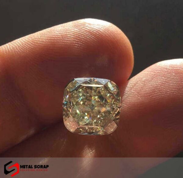 10.67ct Yellow VVS1 Cushion Cut Diamond - Image 2