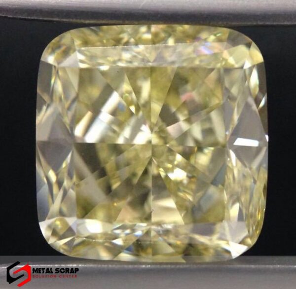 5.01Cts Fancy Yellow Loose Diamond Natural Color Cushion Cut GIA Certified - Image 2