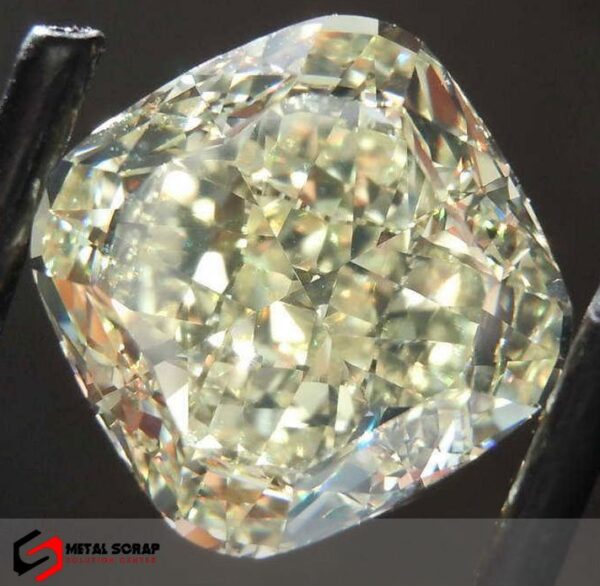 10.67ct Yellow VVS1 Cushion Cut Diamond