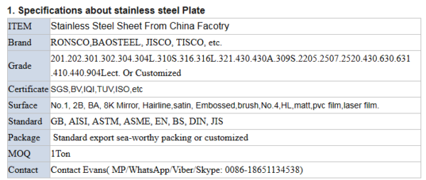 Astm A240 316l Dinner stainless steel plate prices - Image 8